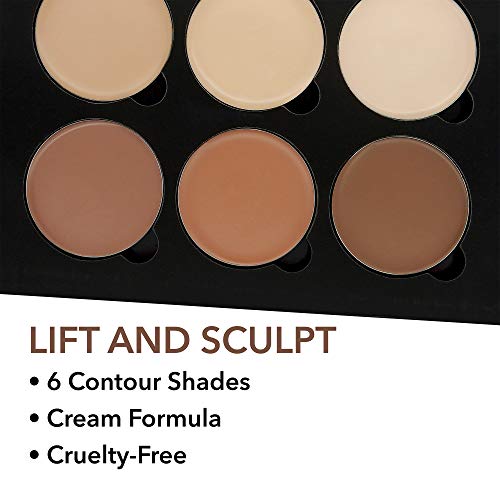 W7 Lift & Sculpt Cream Contour Kit - Concealing, Highlighting & Contouring Makeup Palette - Step-by-Step Instructions Included - Morena Vogue