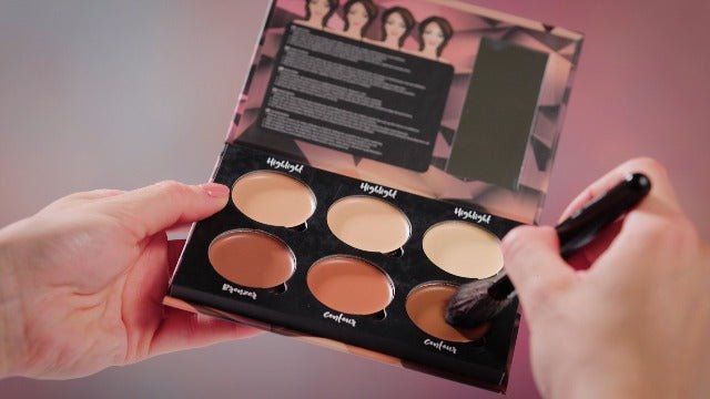 W7 Lift & Sculpt Cream Contour Kit - Concealing, Highlighting & Contouring Makeup Palette - Step-by-Step Instructions Included - Morena Vogue