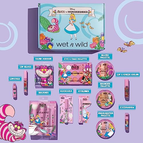 wet n wild Alice in Wonderland PR Box - Makeup Set with Versatile Brushes, Buildable & Blendable Palettes, Vibrant Colors, & Lip Glosses for Unique Looks, Cruelty-Free & Vegan - Morena Vogue