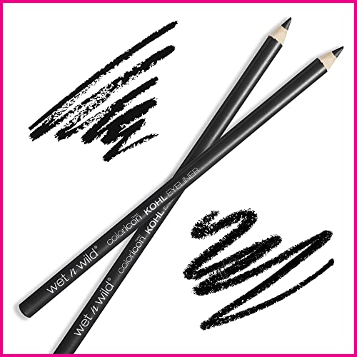 wet n wild Color Icon Kohl Eyeliner Pencil - Rich Hyper-Pigmented Color, Smooth Creamy Application, Long-Wearing Matte Finish Versatility, Cruelty-Free & Vegan - Baby's Got Black - Morena Vogue