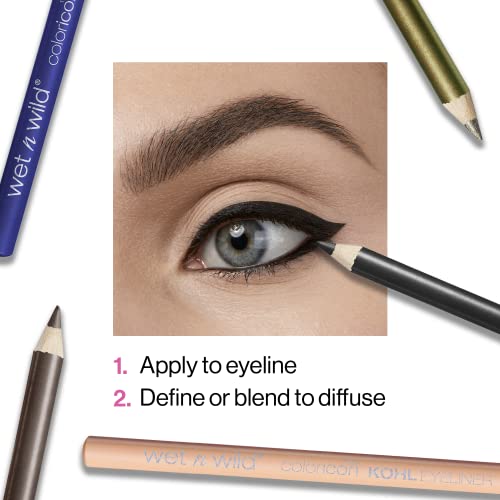 wet n wild Color Icon Kohl Eyeliner Pencil - Rich Hyper-Pigmented Color, Smooth Creamy Application, Long-Wearing Matte Finish Versatility, Cruelty-Free & Vegan - Baby's Got Black - Morena Vogue