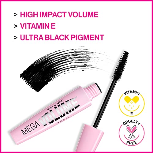 wet n wild Mascara Mega Volume Mascara, Very Black, 0.21 Ounce - Morena Vogue