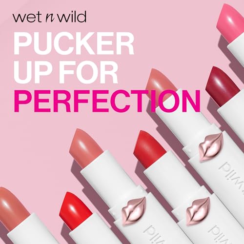 wet n wild Mega Last High-Shine Lipstick Lip Color, Infused with Seed Oils For a Nourishing High-Shine, Buildable & Blendable Creamy Color, Cruelty-Free & Vegan - Raining Rubies - Morena Vogue