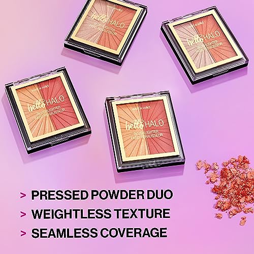 Wet n Wild MegaGlo Blushlighter, Blendable Blush & Highlighter Set, Shimmery Metallic Finish, Flash Me - Morena Vogue