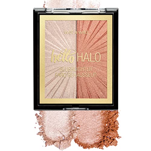 Wet n Wild MegaGlo Blushlighter, Blendable Blush & Highlighter Set, Shimmery Metallic Finish, Highlight Bling - Morena Vogue