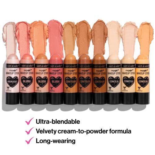 wet n wild MegaGlo Makeup Stick, Buildable Color, Versatile Use, Cruelty-Free & Vegan - When The Nude Strikes - Morena Vogue