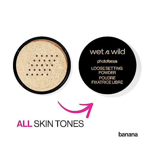 wet n wild Photo Focus Loose Baking Setting Powder, Highlighter Makeup, Fair to Medium & Tan Skin Tones, Translucent - Morena Vogue