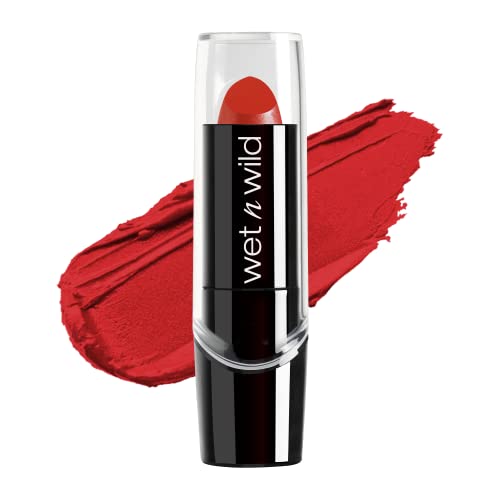 wet n wild Silk Finish Lipstick, Hydrating Rich Buildable Lip Color, Formulated with Vitamins A,E, & Macadamia for Ultimate Hydration, Cruelty-Free & Vegan - Cherry Frost - Morena Vogue