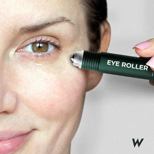 Wolf Project Under Eye Roller with Caffeine, Vitamin C and Peptides - Energizing Serum for Dark Circles and Puffiness, Fine Lines, Wrinkles - Gel-Based Brightening Cream - Morena Vogue