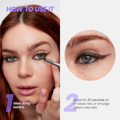 Wonderskin 1440 Longwear Eyeliner Black Eyeliner Pencil For Women Eye Makeup Waterproof Eyeliner Black Eye Pencil (Liquorice) - Morena Vogue