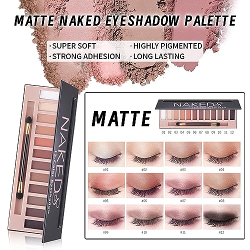 YBUETE Makeup Kit, Makeup Set for Women, Makeup Gift for Women Teen Girl, Eyeshadow Foundation CC Cream Face Primer, Makeup Brush Sponge, Lipstick, Eyebrow Soap Pencil Mascara Eyeliner Cosmetic bag - Morena Vogue