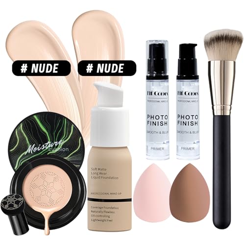 YBUETE Makeup Kit, Makeup Set for Women, Makeup Gift for Women Teen Girl, Eyeshadow Foundation CC Cream Face Primer, Makeup Brush Sponge, Lipstick, Eyebrow Soap Pencil Mascara Eyeliner Cosmetic bag - Morena Vogue