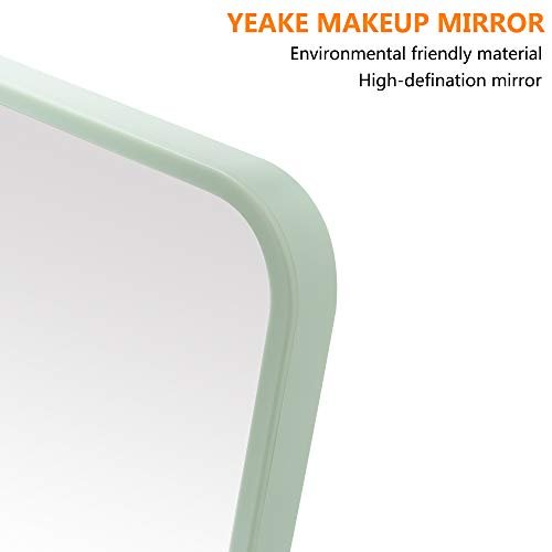 YEAKE Table Desk Vanity Makeup Mirror,8-Inch Portable Folding Mirror with Metal Stand 90°Adjustable Rotation Tavel Make Up Mirror Hanging Bathroom for Shower Shaving(Gray) - Morena Vogue