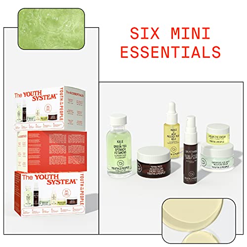 Youth To The People The Youth System - 6 Piece Set with Superfood Cleanser, Face Oil, Moisturizer, Vitamin C Serum, Eye Cream, Energy Facial - Vegan Skincare Kit - Morena Vogue