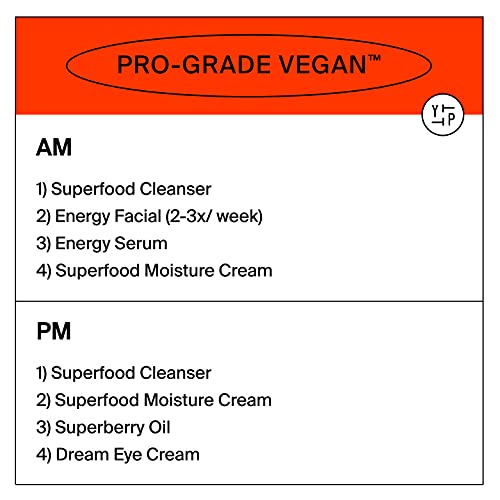 Youth To The People The Youth System - 6 Piece Set with Superfood Cleanser, Face Oil, Moisturizer, Vitamin C Serum, Eye Cream, Energy Facial - Vegan Skincare Kit - Morena Vogue